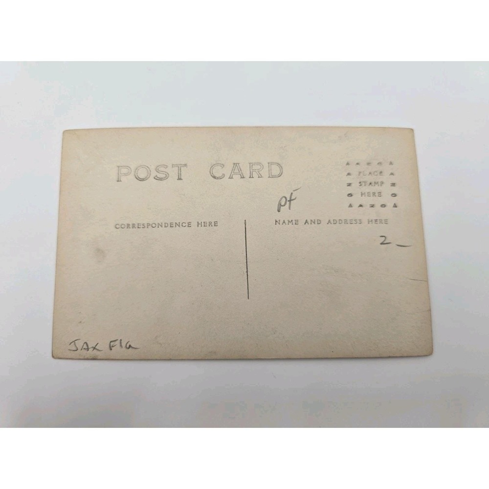 Vintage Real Photo Postcard RPPC Woman Dress Portrait Studio 1910s Florida - Picture 2 of 2